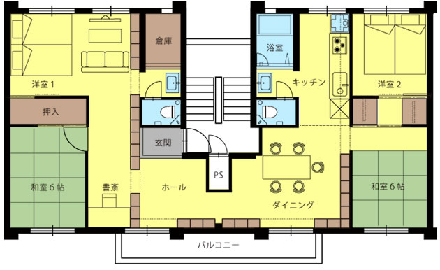 「わいわい子育て住宅」間取図