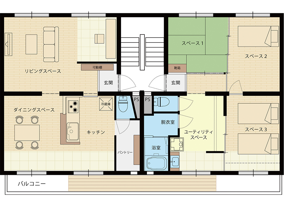 ニコイチプラン１間取り図